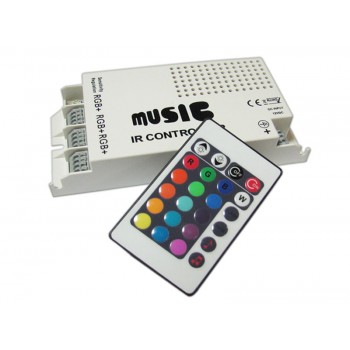RGB music контроллер 5A IR 60W 12V (24 кнопки)